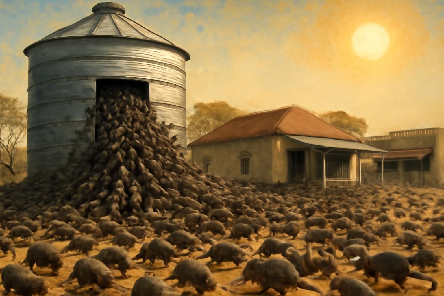 a devastating mouse plague is sweeping through western australia, invading homes, schools, and shops, causing extensive damage and disruption across the region.