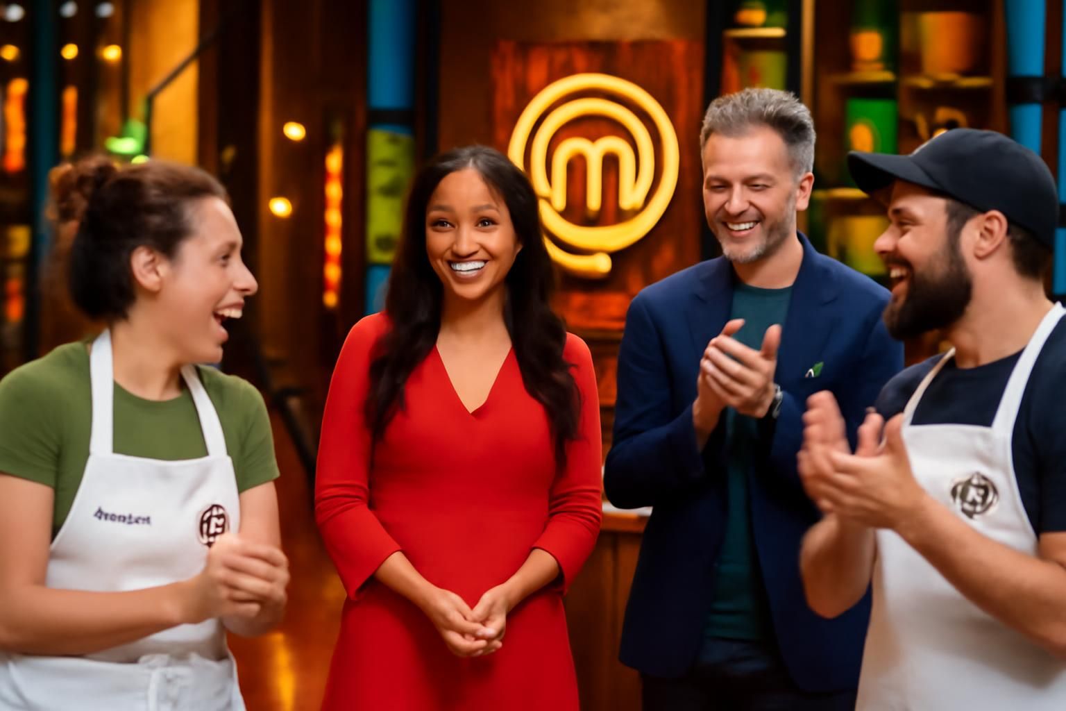 meghan markle's unexpected video call with prince harry brightens up 'masterchef australia,' creating a memorable and heartwarming moment on the show.