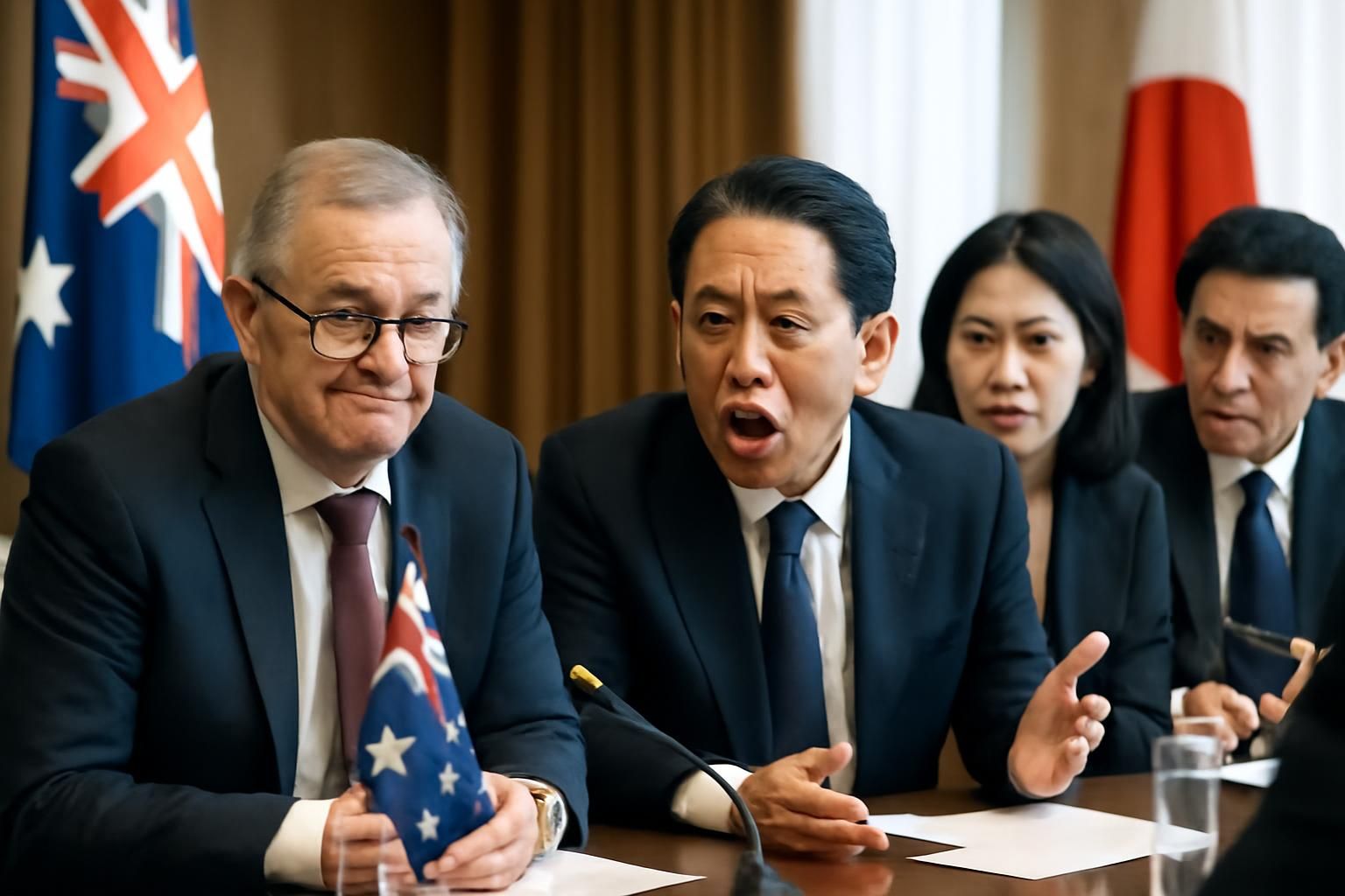 australian prime minister faces backlash in japan after making an inappropriate melon joke about their leader, sparking outrage and diplomatic concerns.