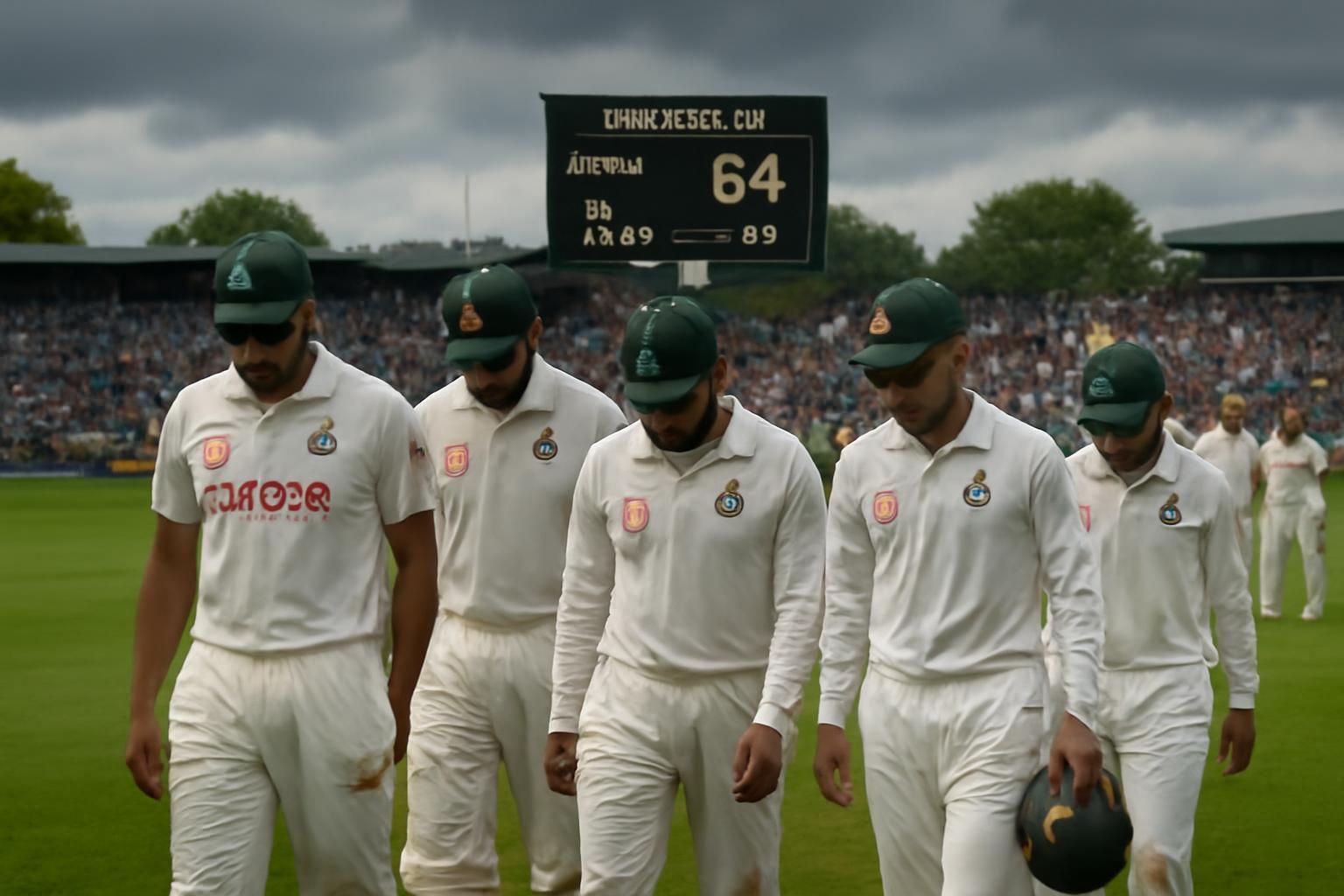 bangladesh collapses to 64 all out in the first innings of the second test against australia, facing a challenging battle in the ongoing match.