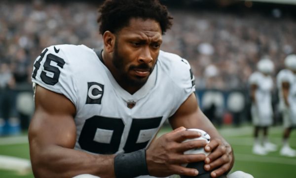 Myles Garrett Admits Knee Injury Is Serious Following Scoreless Debut in Raiders’ Lineup